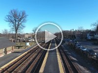 NorwoodParkTrain201702.mp4  Norwood Park Train Station and down the tracks to downtown Chicago
